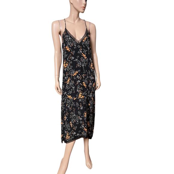 Zadig & Voltaire Risty Spark Flowers Long Dress Size S Sleeveless 100% Viscose - Picture 5 of 12